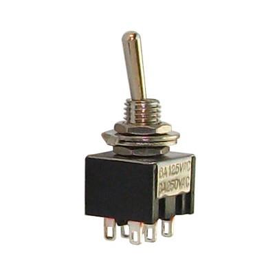 Circuit Test DPDT 6A, On-Off-On Miniature Toggle Switch